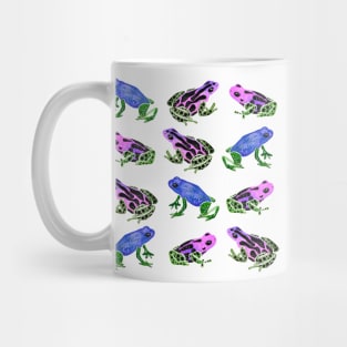 Watercolor Rainbow Poison Dart Frogs - Pastel Mug